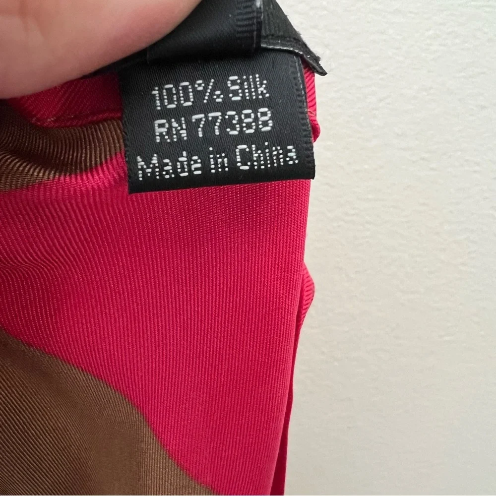 J. Crew Silk Brown and Pink Dress Size 10